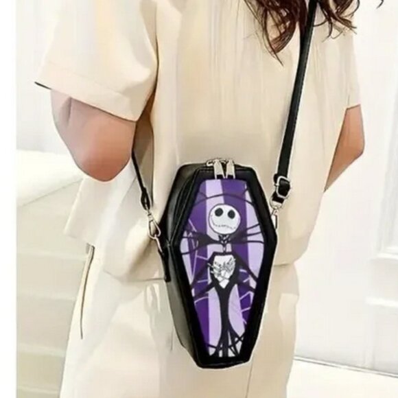 Disney Handbags - Jack Skellington Coffin Shaped cross body purse Bag Nightmare before Christmas